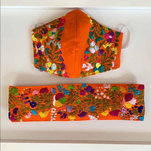 Combo Face Mask and Headband with Buttons for Mask - Picture 8 of 9